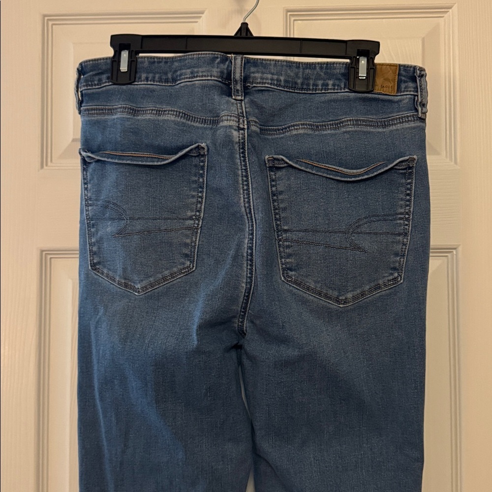 American Eagle Outfitters Women's Super High Rise Jegging in Blue Size 12 Long - Picture 11 of 11